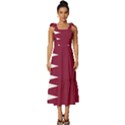 Heart-love-flag-qatar Tie-Strap Tiered Midi Chiffon Dress View1