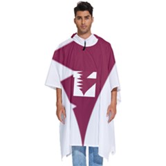 Heart-love-flag-qatar Men s Hooded Rain Ponchos by Bedest