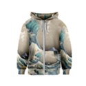 Japanese Wave Kids  Zipper Hoodie View1