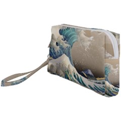 Japanese Wave Wristlet Pouch Bag (small) by Cowasu