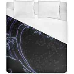 Vapor Wave Aesthetic Art Neon Asian Kanagawa Japanese Duvet Cover (california King Size)