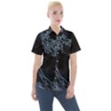 Vapor Wave Aesthetic Art Neon Asian Kanagawa Japanese Women s Short Sleeve Pocket Shirt View1