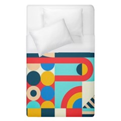 Geometric Shape Colorful Abstract Wave Duvet Cover (single Size) by Cowasu