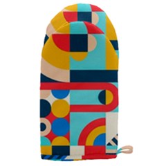 Geometric Shape Colorful Abstract Wave Microwave Oven Glove by Cowasu