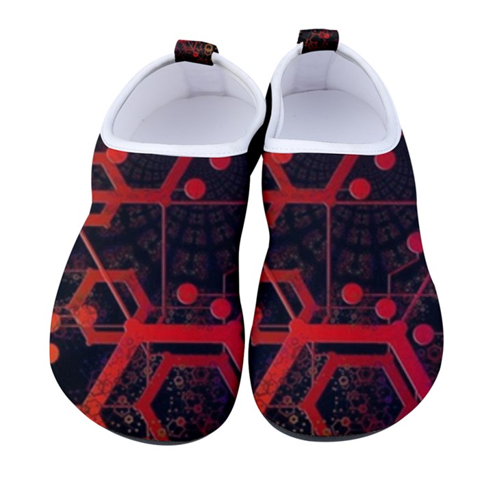 Abstract Red Geometric Kids  Sock-Style Water Shoes