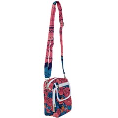 Flower Classic Japanese Art Shoulder Strap Belt Bag by Cowasu