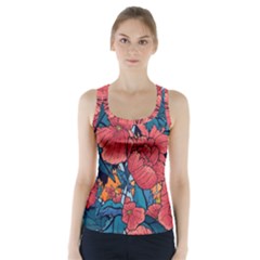 Flower Classic Japanese Art Racer Back Sports Top by Cowasu