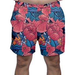 Flower Classic Japanese Art Men s Shorts by Cowasu