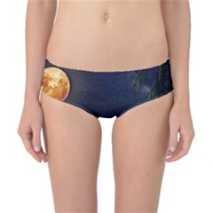 Beautiful Moon Nigh Sky Stars Classic Bikini Bottoms by Cowasu