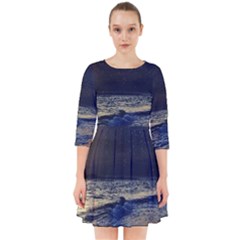 Beautiful Moon Nigh Sky Stars Smock Dress by Cowasu