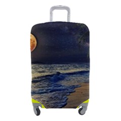 Beautiful Moon Nigh Sky Stars Luggage Cover (small) by Cowasu