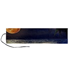 Beautiful Moon Nigh Sky Stars Roll Up Canvas Pencil Holder (l) by Cowasu