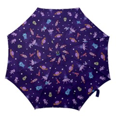 Space Seamless Pattern Hook Handle Umbrellas (small) by pakminggu