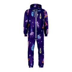 Space Seamless Pattern Hooded Jumpsuit (kids) by pakminggu