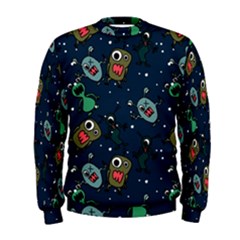 Monster Alien Pattern Seamless Background Men s Sweatshirt by pakminggu