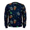 Monster Alien Pattern Seamless Background Men s Sweatshirt View1