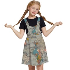 Vintage World Map Kids  Apron Dress by pakminggu