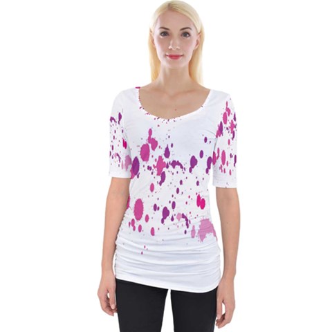 Blot-01  Wide Neckline T-shirt by nateshop