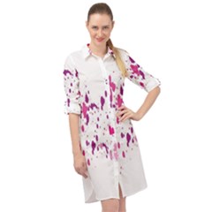 Blot-01  Long Sleeve Mini Shirt Dress by nateshop