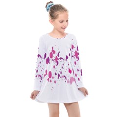 Blot-01  Kids  Long Sleeve Dress by nateshop