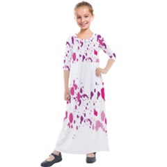 Blot-01  Kids  Quarter Sleeve Maxi Dress by nateshop