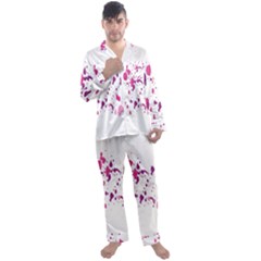 Blot-01  Men s Long Sleeve Satin Pajamas Set by nateshop