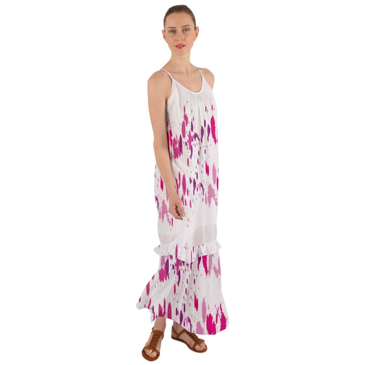 Blot-01  Cami Maxi Ruffle Chiffon Dress