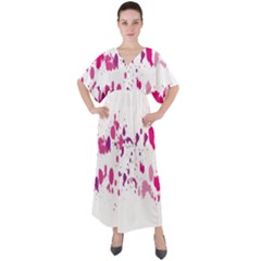 Blot-01  V-neck Boho Style Maxi Dress by nateshop