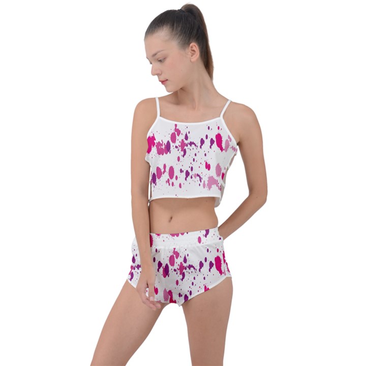 Blot-01  Summer Cropped Co-Ord Set