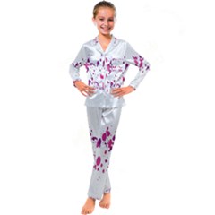 Blot-01  Kids  Satin Long Sleeve Pajamas Set by nateshop