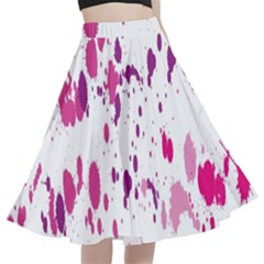 Blot-01  A-line Full Circle Midi Skirt With Pocket by nateshop