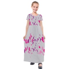 Blot-02 Kids  Short Sleeve Maxi Dress by nateshop