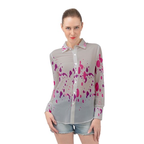 Blot-02 Long Sleeve Chiffon Shirt by nateshop