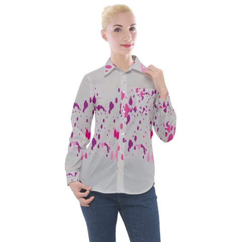 Blot-02 Women s Long Sleeve Pocket Shirt by nateshop