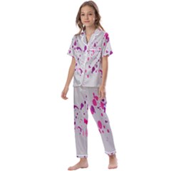 Blot-02 Kids  Satin Short Sleeve Pajamas Set by nateshop