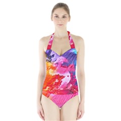 Colorful-100 Halter Swimsuit by nateshop