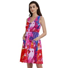 Colorful-100 Sleeveless Dress With Pocket