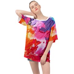 Colorful-100 Oversized Chiffon Top by nateshop