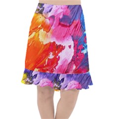 Colorful-100 Fishtail Chiffon Skirt by nateshop