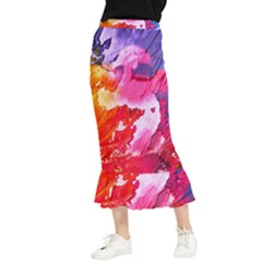 Colorful-100 Maxi Fishtail Chiffon Skirt by nateshop