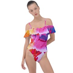 Colorful-100 Frill Detail One Piece Swimsuit