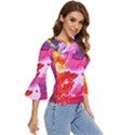 Colorful-100 Bell Sleeve Top View3