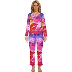 Colorful-100 Womens  Long Sleeve Lightweight Pajamas Set by nateshop