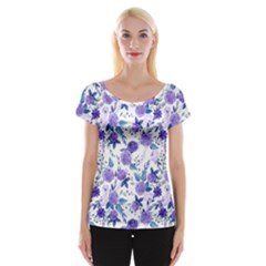 Violet-01 Cap Sleeve Top by nateshop