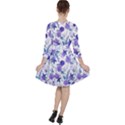 Violet-01 Quarter Sleeve Ruffle Waist Dress View2