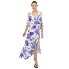 Violet-01 Maxi Chiffon Cover Up Dress by nateshop