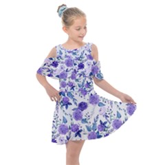 Violet-01 Kids  Shoulder Cutout Chiffon Dress by nateshop