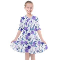 Violet-01 Kids  All Frills Chiffon Dress by nateshop