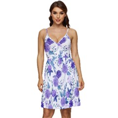 Violet-01 V-neck Pocket Summer Dress  by nateshop