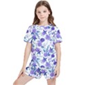 Violet-01 Kids  T-Shirt And Sports Shorts Set View1